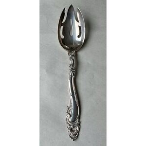 Gorham DECOR Sterling Silver Pierced Tablespoon Serving Spoon 8.5" No Mono